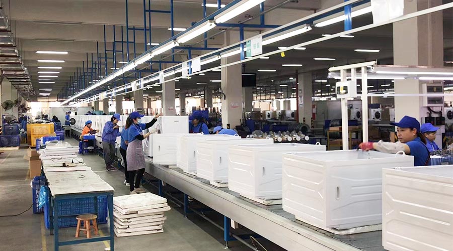 專(zhuān)業(yè)且專(zhuān)注！裝配車(chē)間開(kāi)展客戶松下滾筒衣服烘干機(jī)生產(chǎn)