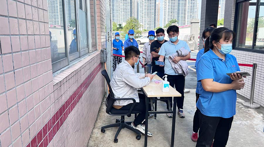 迅速防疫！金環(huán)電器積極配合醫(yī)護(hù)人員上門(mén)測(cè)核酸！