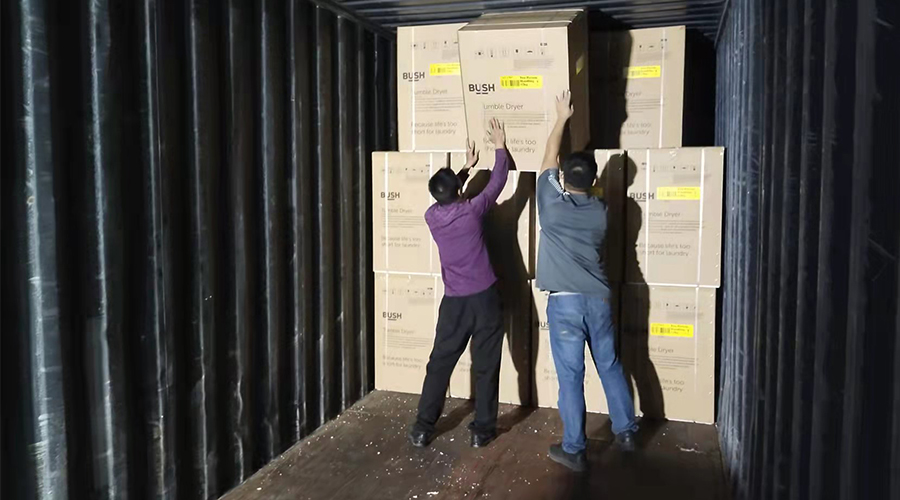 挑燈夜戰(zhàn)，順利完成客戶(hù)Argos的滾筒干衣機(jī)出貨