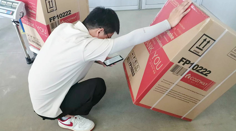 實(shí)況直擊！客戶北美COSTWAY開展衣物烘干機(jī)驗(yàn)貨